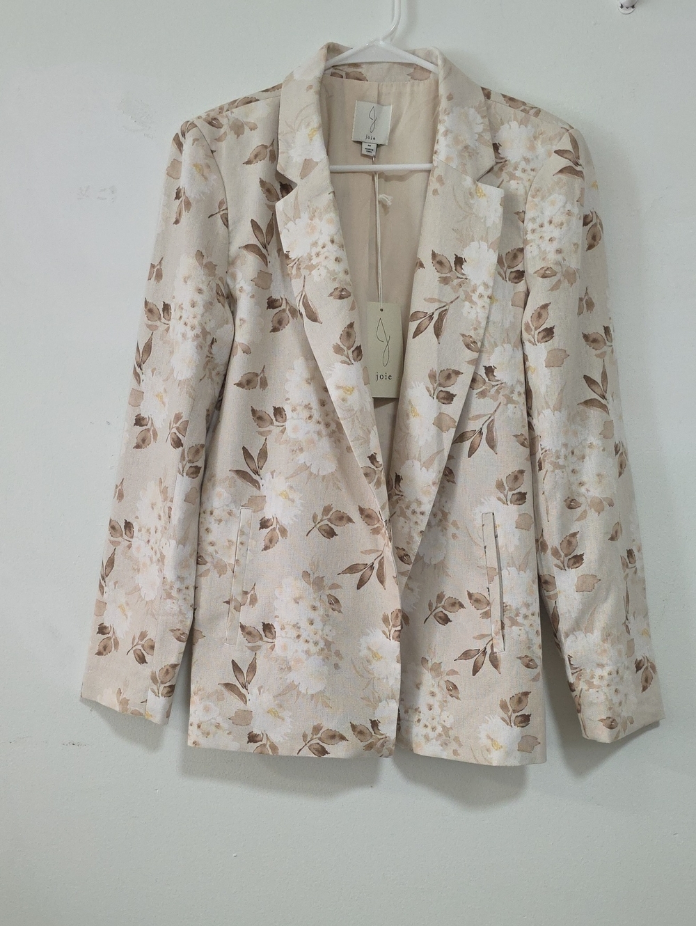Joie Cream Floral Blazer - Tailored Women's Suit Jacket
